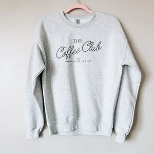 Grey The Coffee Cub Grey Crewneck Sweatshirt Size Medium